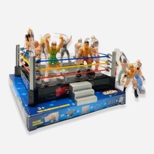PEBBLE HUG Pretend Play Mini WWE Wrestling Ring with 12 Mini Wrestling Figures