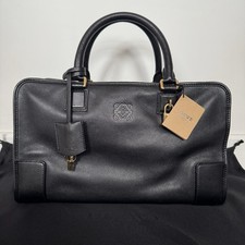 Loewe Amazona 36 Top Handle Bag In Black with Gold Hardware