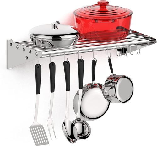 Wall mounted pan - mounted, holder