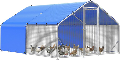 Large metal chicken coop run - large,