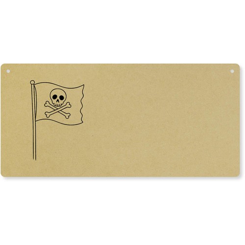 Pirate flag large wooden - 'pirate, flag'