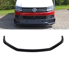 Front Lower Spoiler Gloss Black For VW T6 Sportline Lip 2015-2019 Onwards