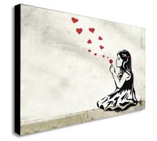 HE LOVES ME BANKSY - CANVAS