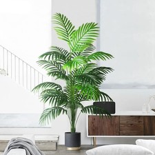 90-120cm Large Artificial Palm Tree Tropical Fake Plants Green Plastic Palm Leaf