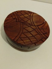 Vintage Carved engraved Wooden