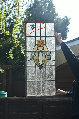 1930s antique stained - , glass