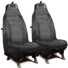 FOR NISSAN NAVARA - EXTRA Heavy Duty Black Waterproof Car Seat Covers 2 x Fronts