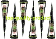 6 X New Fresh Quality PREM Natural Henna Mehndi Tattoo Pen Cone Darkest Brown