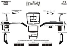 Mercedes Viano 2006 – 2014 Dash Trim Kit 3M 3D Wood Effect  31-Parts