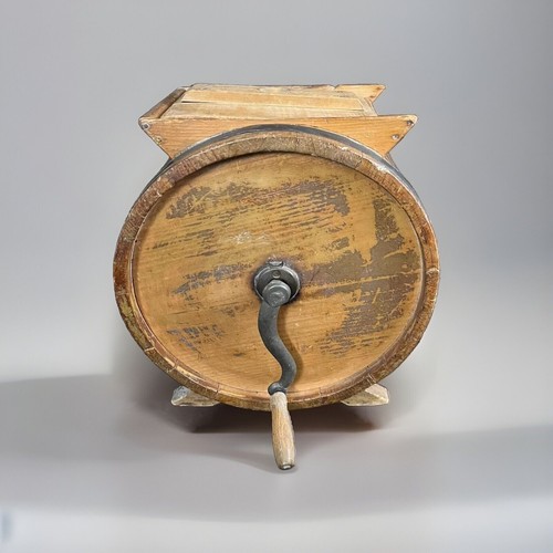 Antique primitive wood barrel - primitive,