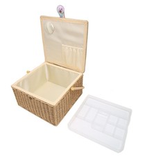 Sewing Basket Large Capacity Sewing Storage Box With Removable Tray Tools New