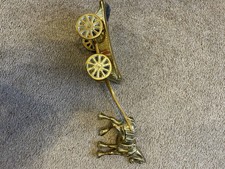 Solid Brass Horse And Cart