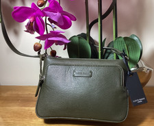 Lloyd Baker DEVAL Leather Crossbody Bag in Olive New RRP £79