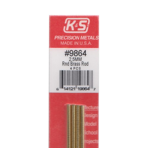 Round metric brass rods - k&s,