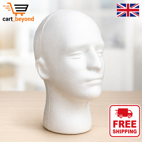Male mannequin head foam - head, wig