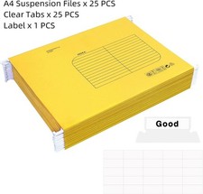 25x A4 Yellow Suspension File