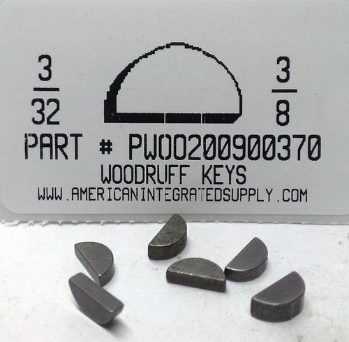 212 32x3 woodruff keys - #212,