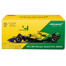 Model Car 1:43 F1 Mclaren Mcl38 2024 With Helmet Norris Senna Livery Car Toy New