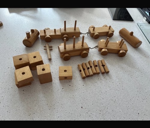 Wooden train set - wooden,