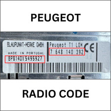 PEUGEOT Radio Code pin