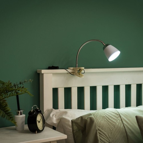 Clip desk table lamp - on,