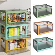 Large Folding Storage Box Plastic Collapsible Crates Stackable Containers Home