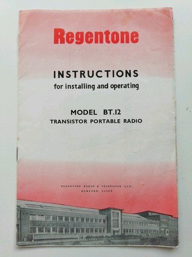 Regentone instructions model - instructions,