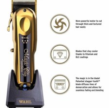Wahl Professional 5-Star Cordless Magic Clip in Gold Pro Hair Clippers 8148-833