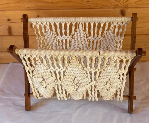 Vintage 1960 macrame floor - 1960's,
