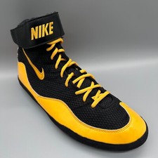 Nike Inflict 3 Wrestling Boots Shoes 325256-077 Black Yellow Mens Uk 12 US 13