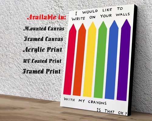 David shrigley with crayons - -,