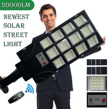 8000W Commercial Solar Street Lights Outdoor Dusk to Dawn Super Bright Road Lamp