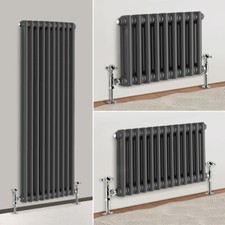 Traditional Cast Iron Style Radiator Anthracite 2 Column Double Vintage Designer