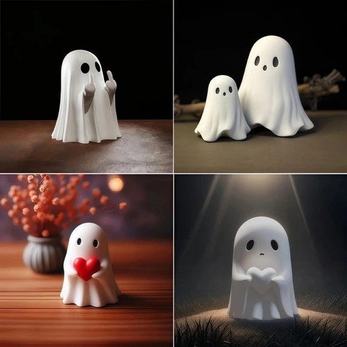 Cute middle finger ghost - middle,
