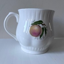 Vintage Woodley English Fine Bone China Peaches & Berries Mug (VGOOD CONDITION) 