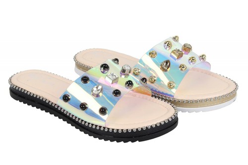 Womens ladies flat sliders - womens,