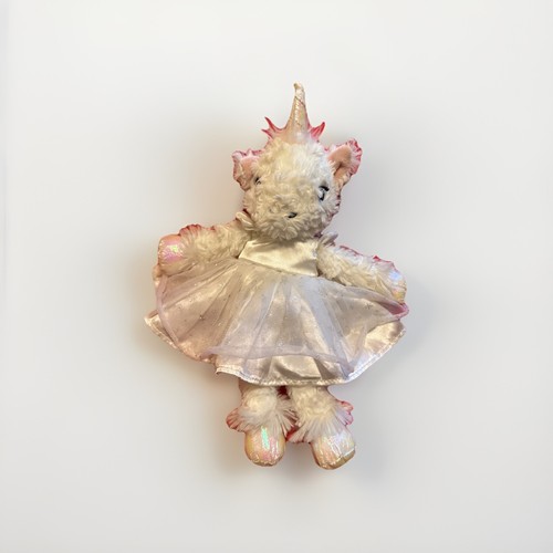 White unicorn plush - white,