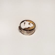 Vintage Sterling Silver 925 Pill Box – Dog Motif