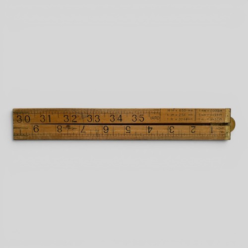 Vintage folding ruler boxwood - vintage,