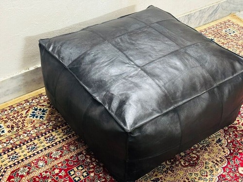 Ottoman leather moroccan - leather,