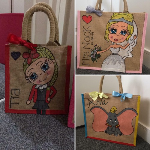 Personalised jute bags - personalised,