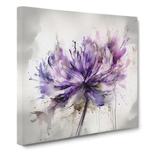 Lavender Flower Gestural Art