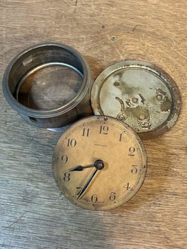 Antique mantle clock circular - antique,