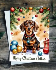 Dachshund Christmas Card