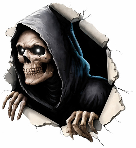 Evil reaper car - sticker, wall