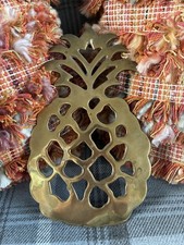 Vintage Brass Trivet - Pineapple design 