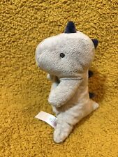 TESCO F&F GREY DINOSAUR COMFORTER SOOTHER DOUDOU SOFT TOY