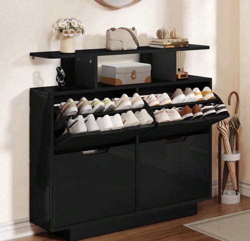 High gloss shoe storage - high,