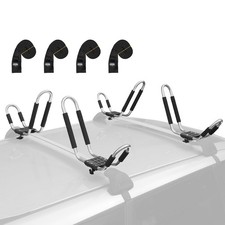 Kayak Roof Rack - 2 Pair Heavy Duty Stainless Steel J Bars for Canoe, Surf Bo...