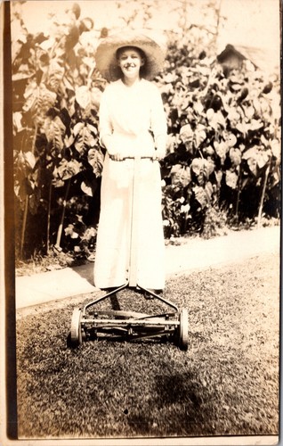 Antique rppc woman - antique,